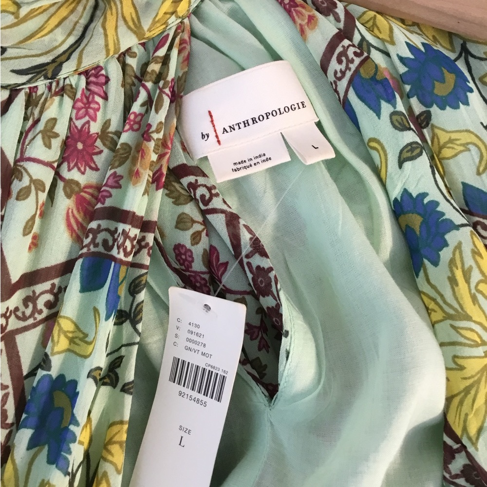 Anthropologie Somerset Halter Maxi Green Floral with Pockets Dress NWT - Picture 7 of 7
